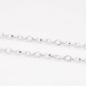 Jewelove™ Chains Designer Platinum Chain with Square and Round Links JL PT CH 779