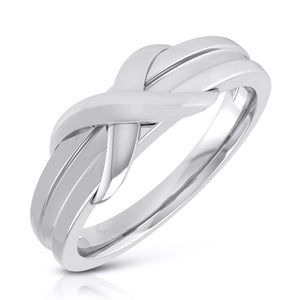 Jewelove™ Rings Designer Platinum Couple Rings for Him & Her JL PT 536