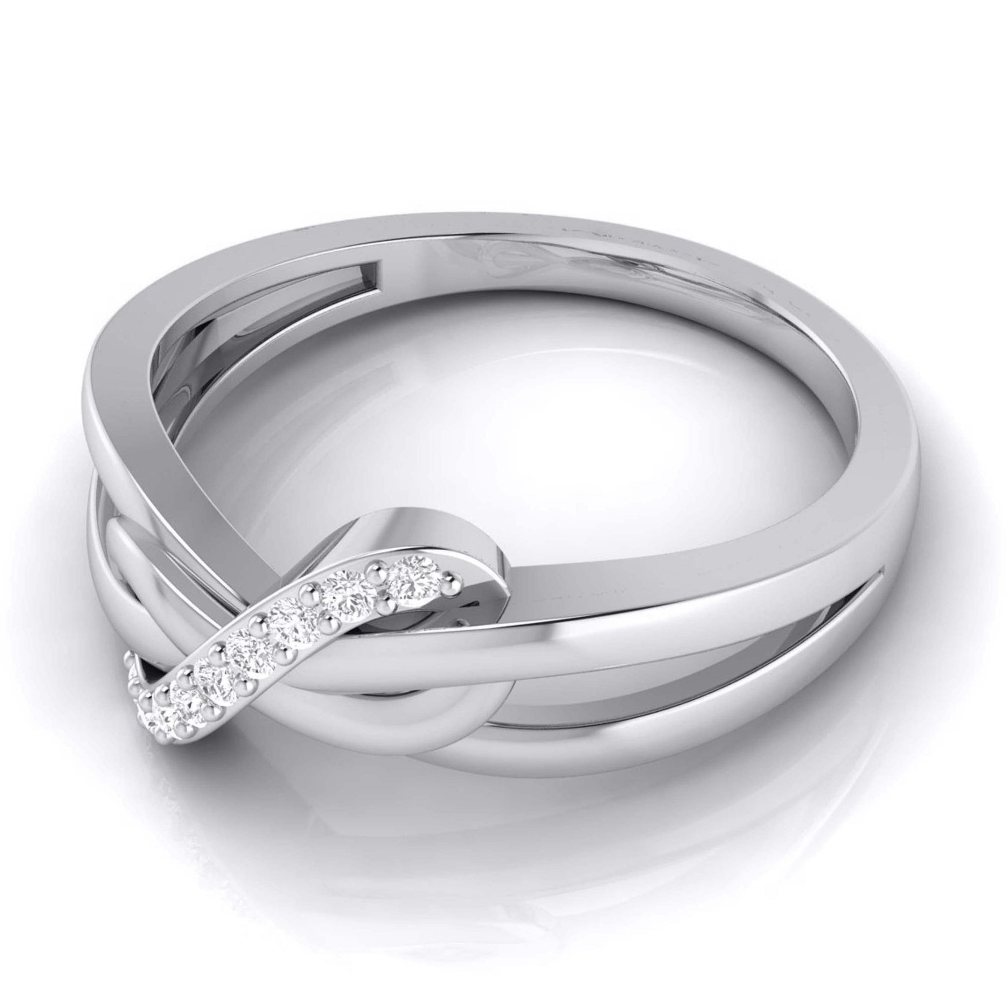 Jewelove™ Rings Designer Platinum Couple Rings for Him & Her JL PT 536