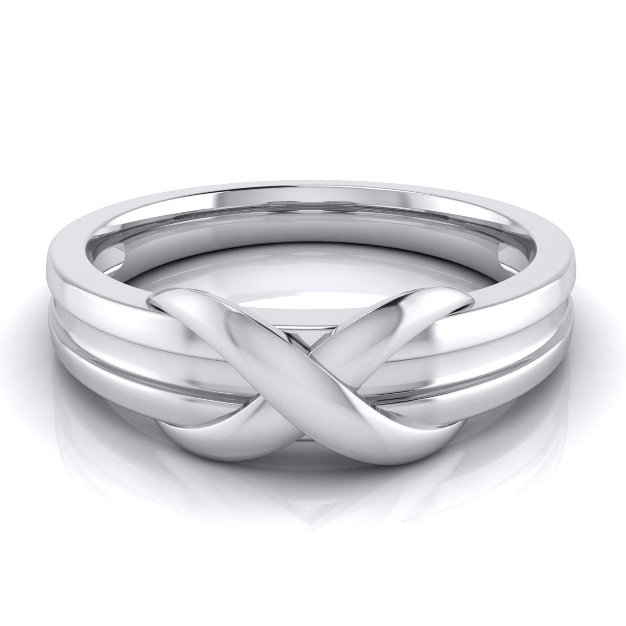 Jewelove™ Rings Men's Band only / SI IJ Designer Platinum Couple Rings for Him & Her JL PT 536