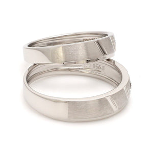 Jewelove™ Rings Designer Platinum Couple Rings with Diamonds JL PT 1125