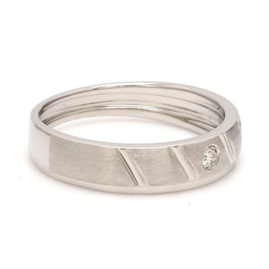 Side View of Designer Platinum Ring with Diamond for Men JL PT 1125