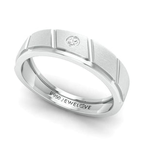 Jewelove™ Rings Designer Platinum Couple Rings with Diamonds JL PT 1125