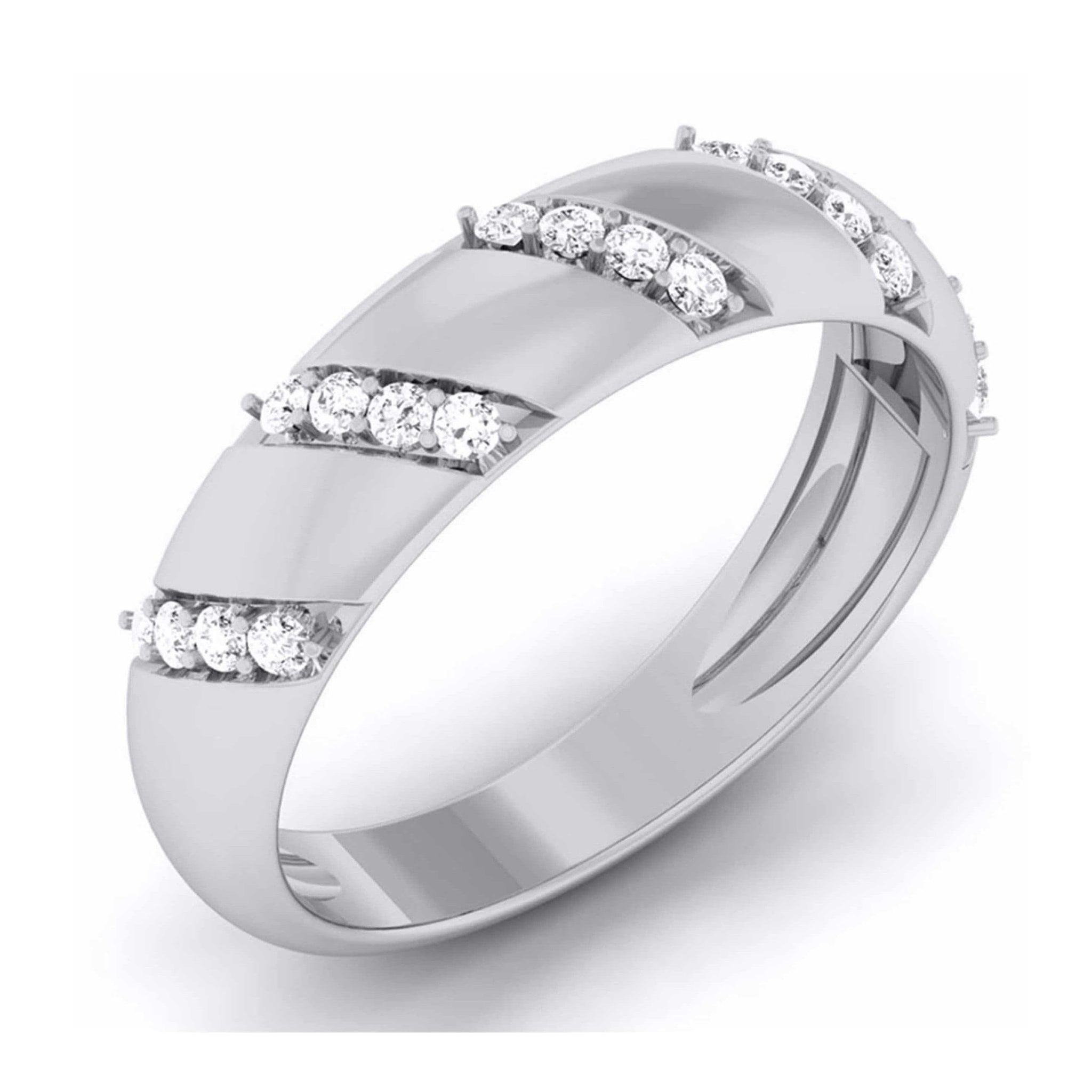 Jewelove™ Rings Designer Platinum Diamond Band for Women JL PT 5874