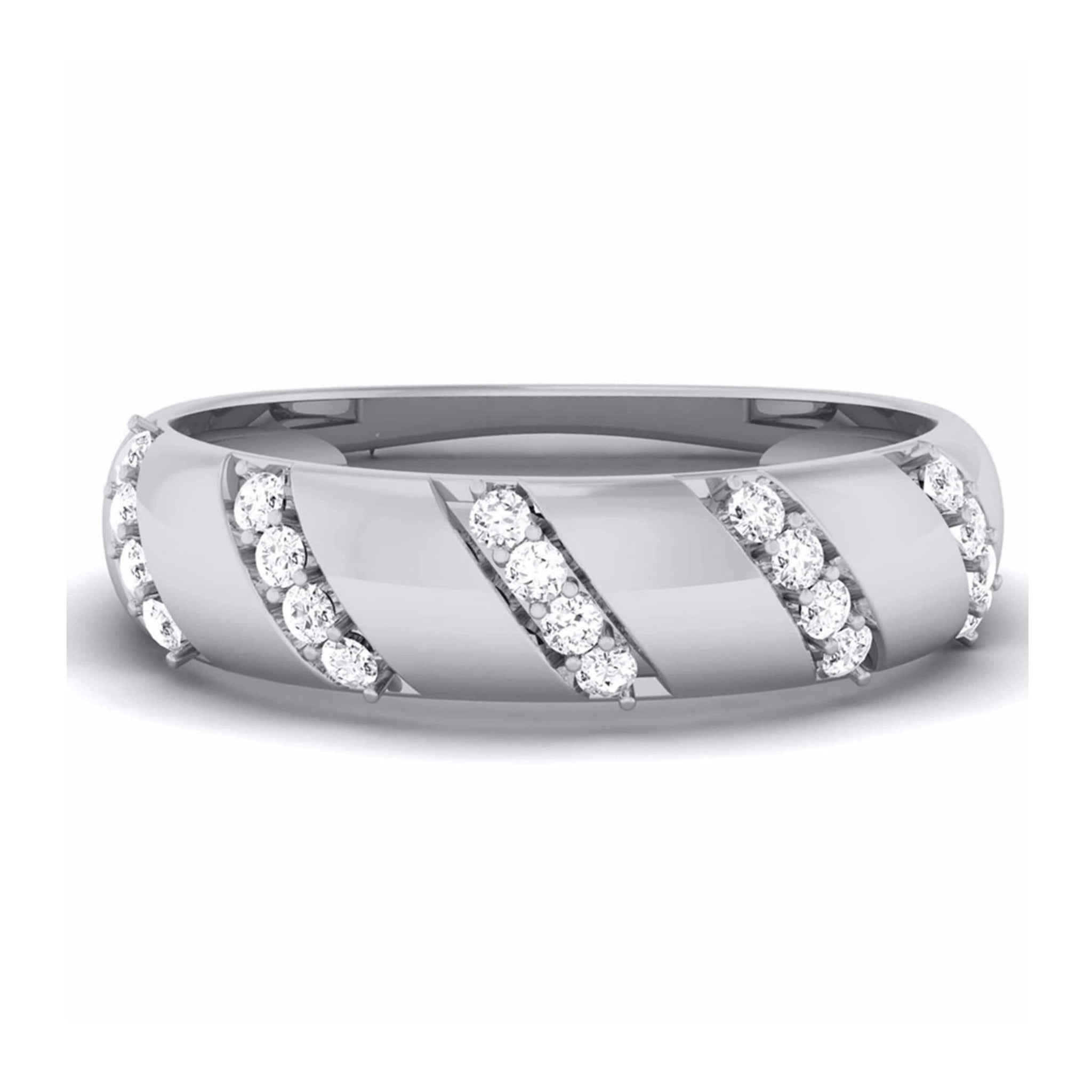 Jewelove™ Rings Designer Platinum Diamond Band for Women JL PT 5874