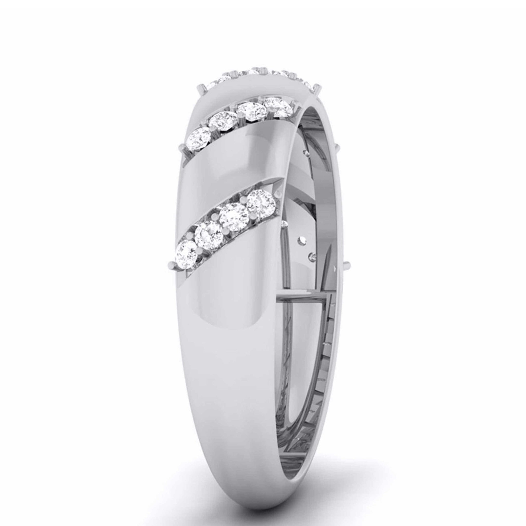 Jewelove™ Rings Designer Platinum Diamond Band for Women JL PT 5874