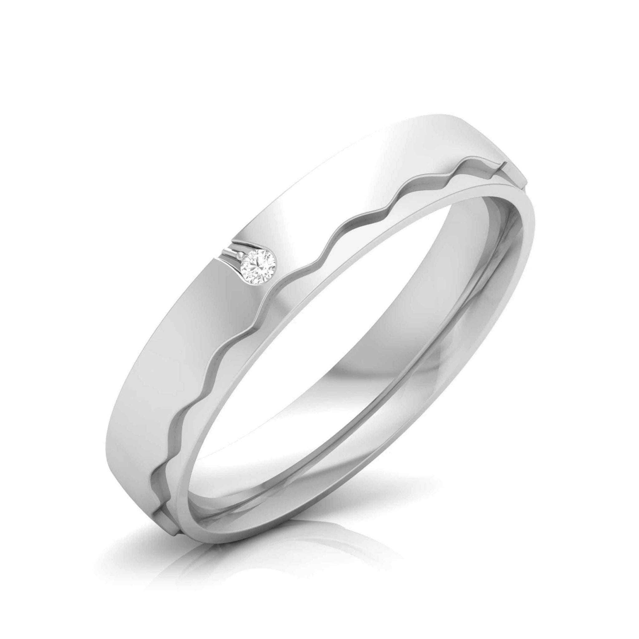 Jewelove™ Rings Designer Platinum Diamond Couple Ring JL PT CB 12