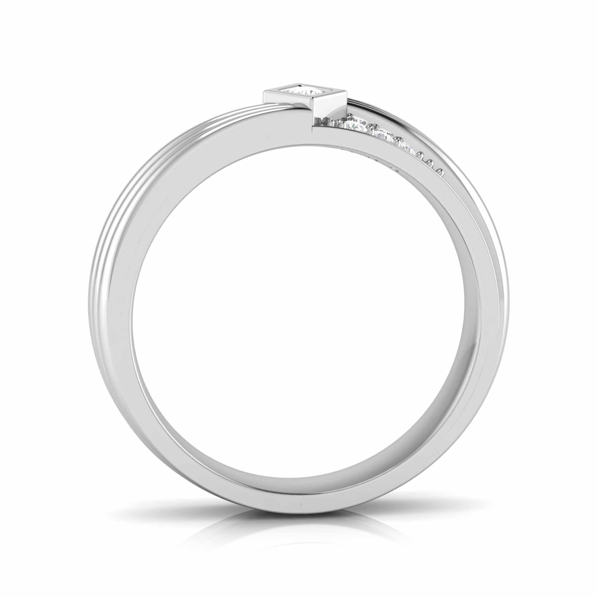 Jewelove™ Rings Designer Platinum Diamond Couple Ring JL PT CB 17