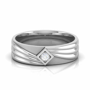 Jewelove™ Rings Designer Platinum Diamond Couple Ring JL PT CB 17