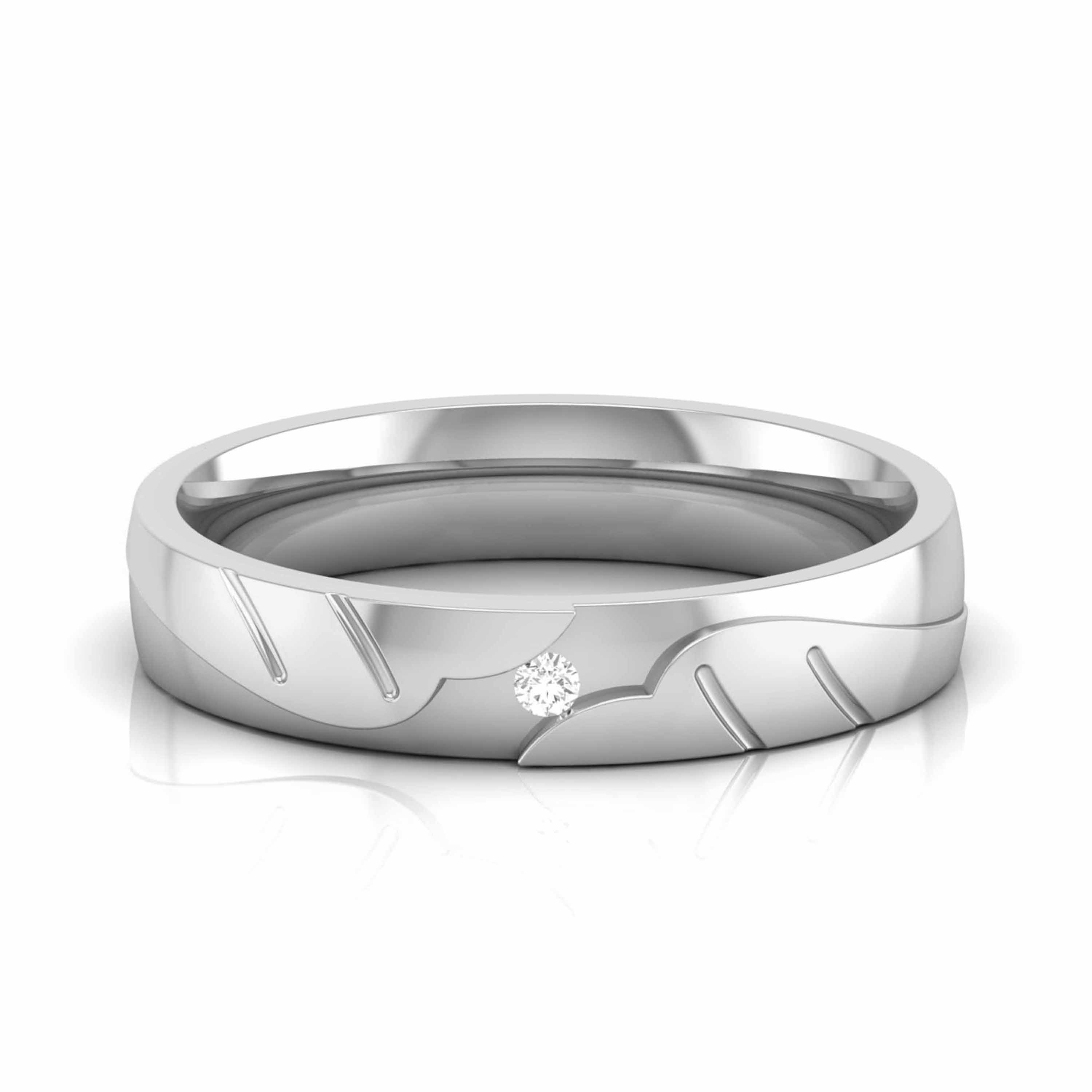 Buy Designer Platinum Couple Rings With Diamonds JL PT 1125 Online in India  - Etsy