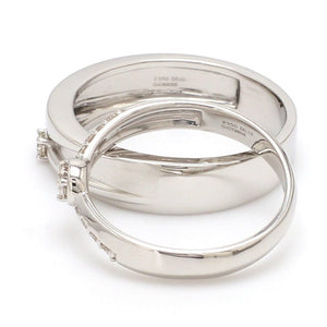 Jewelove™ Rings Designer Platinum Diamond Couple Rings JL PT 915