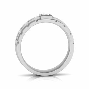 Jewelove™ Rings Designer Platinum Diamond Couple Rings JL PT CB 106