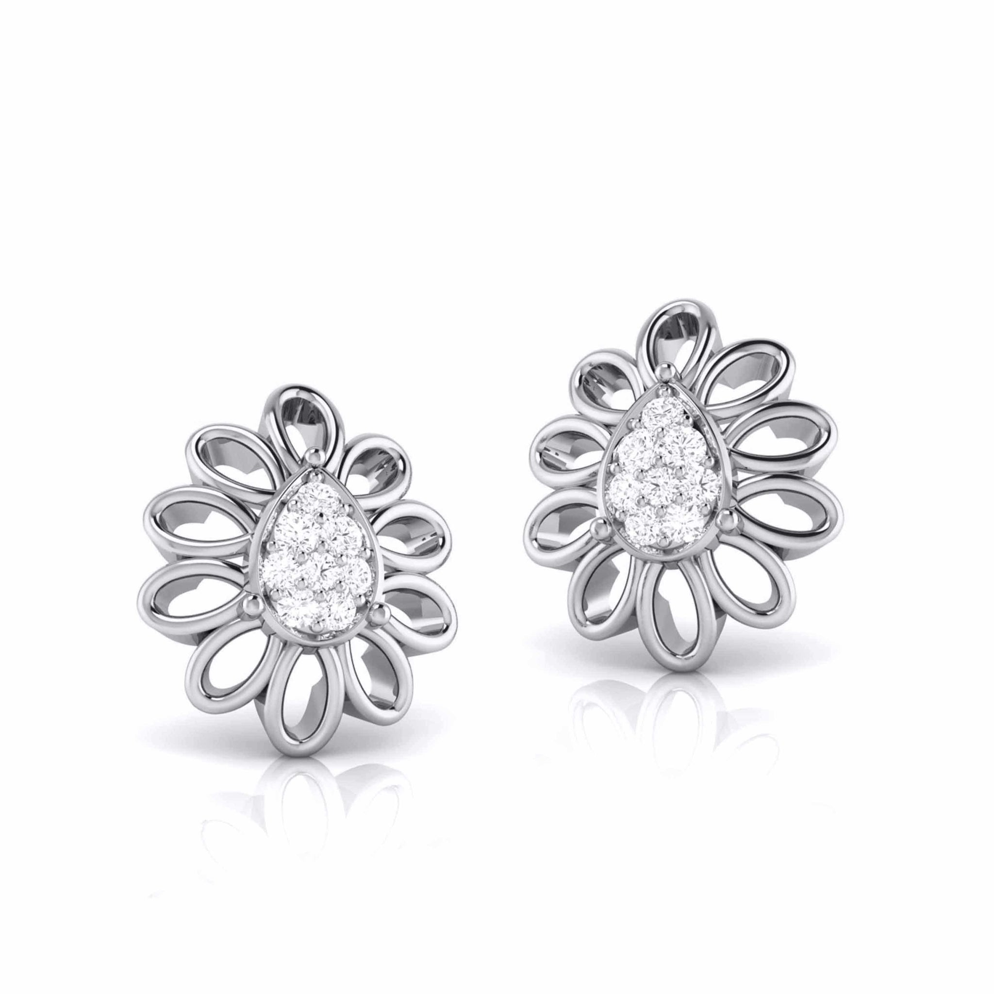 Jewelove™ Earrings Designer Platinum Diamond Earrings for Women JL PT E B-2