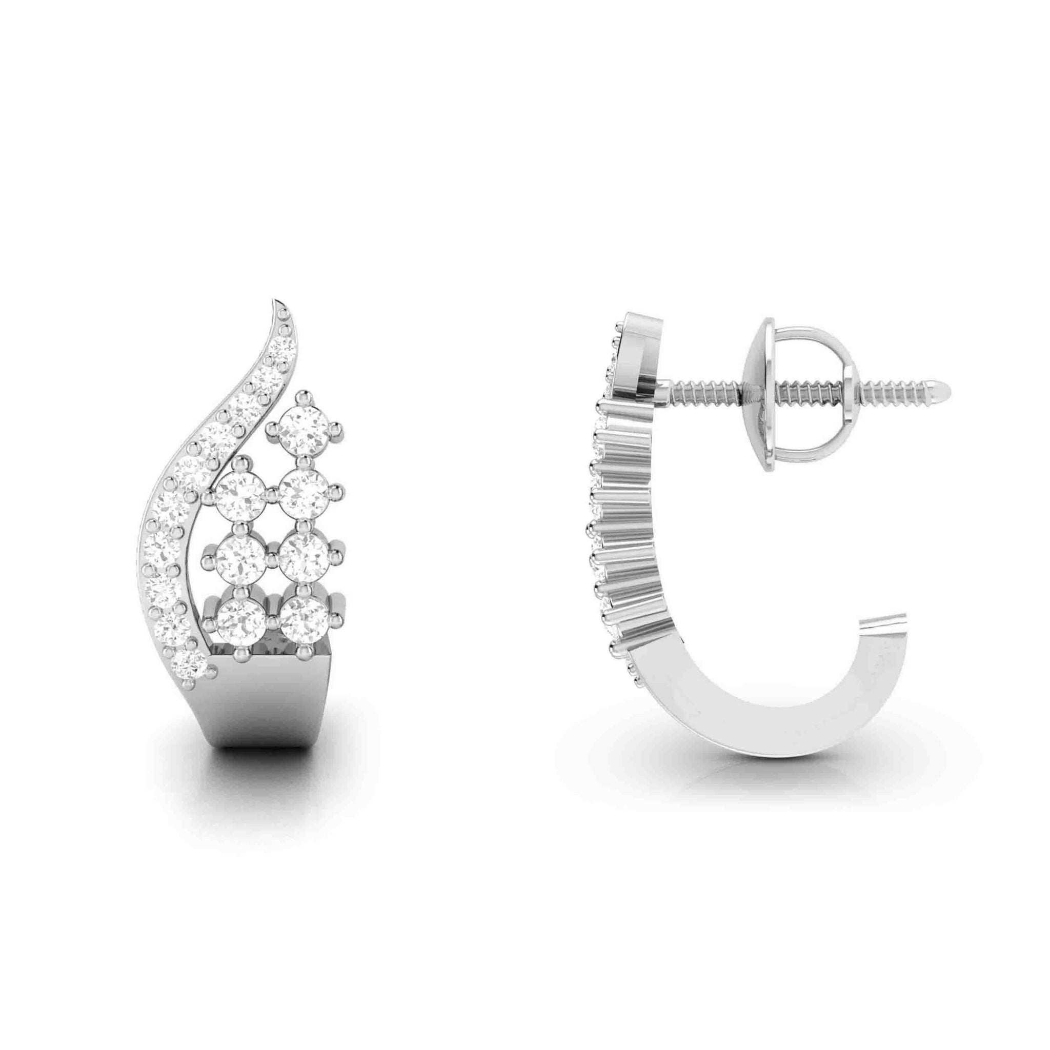 Jewelove™ Earrings Designer Platinum & Diamond Earrings for Women JL PT E BL-09