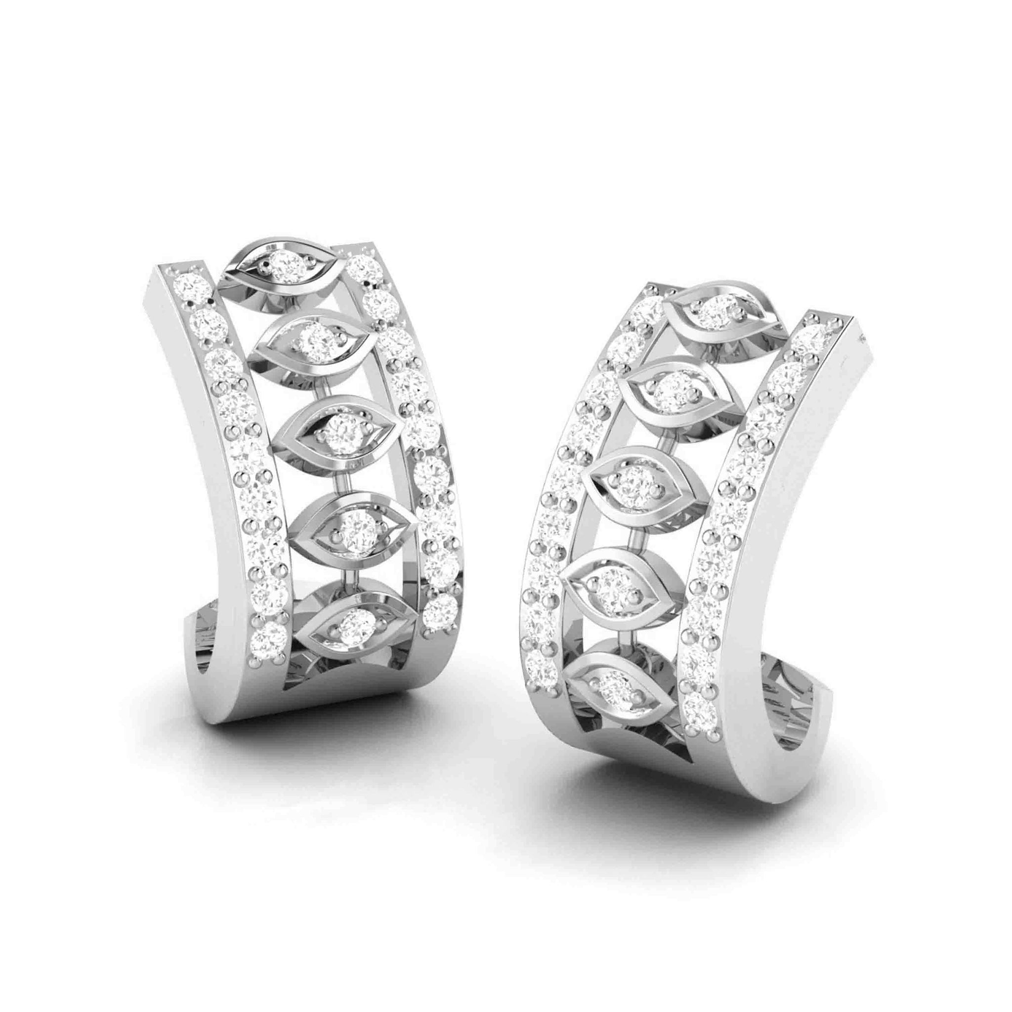 Jewelove™ Earrings Designer Platinum & Diamond Earrings for Women JL PT E BL-10