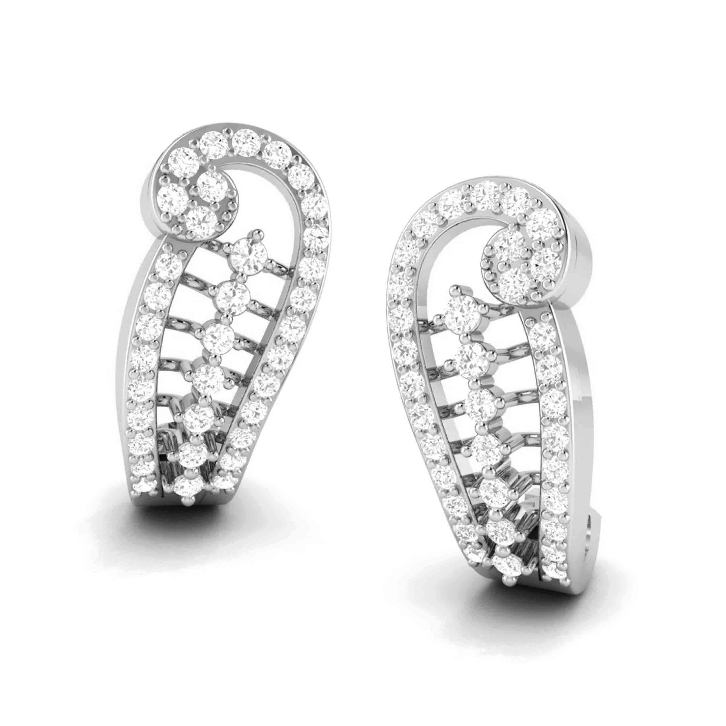 Grown Diamond Hoop Earrings in 14K White Gold – JG Kronenberger Fine Jewelry