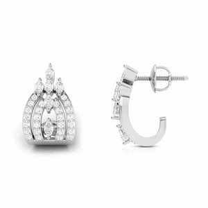 Jewelove™ Earrings Designer Platinum & Diamond Earrings for Women JL PT E BL-12