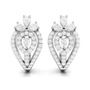 Jewelove™ Earrings SI IJ Designer Platinum & Diamond Earrings for Women JL PT E BL-13