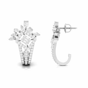 Jewelove™ Earrings Designer Platinum & Diamond Earrings for Women JL PT E BL-21