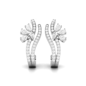 Jewelove™ Earrings SI IJ Designer Platinum & Diamond Earrings for Women JL PT E BL-23