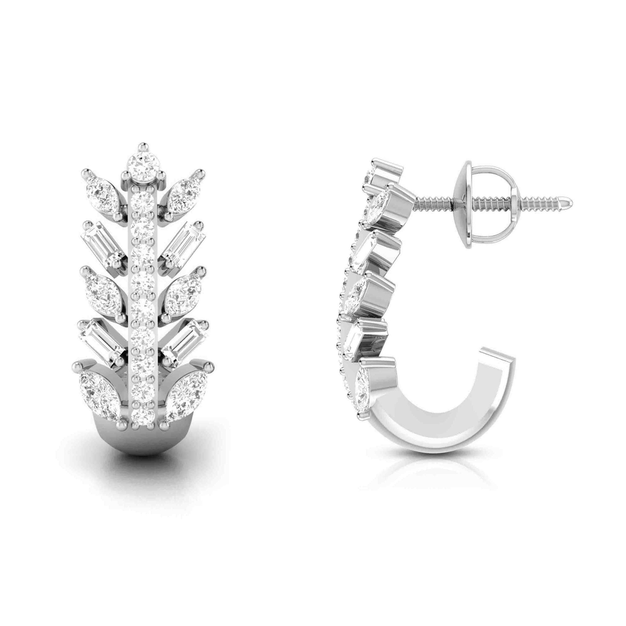 Jewelove™ Earrings Designer Platinum & Diamond Earrings for Women JL PT E BL-24