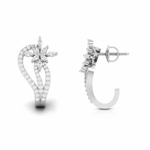 Jewelove™ Earrings Designer Platinum & Diamond Earrings for Women JL PT E BL-28