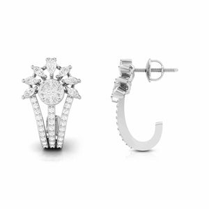 Jewelove™ Earrings Designer Platinum & Diamond Earrings for Women JL PT E BL-29