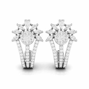 Jewelove™ Earrings SI IJ Designer Platinum & Diamond Earrings for Women JL PT E BL-29