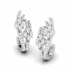 Jewelove™ Earrings Designer Platinum & Diamond Earrings for Women JL PT E BL-30