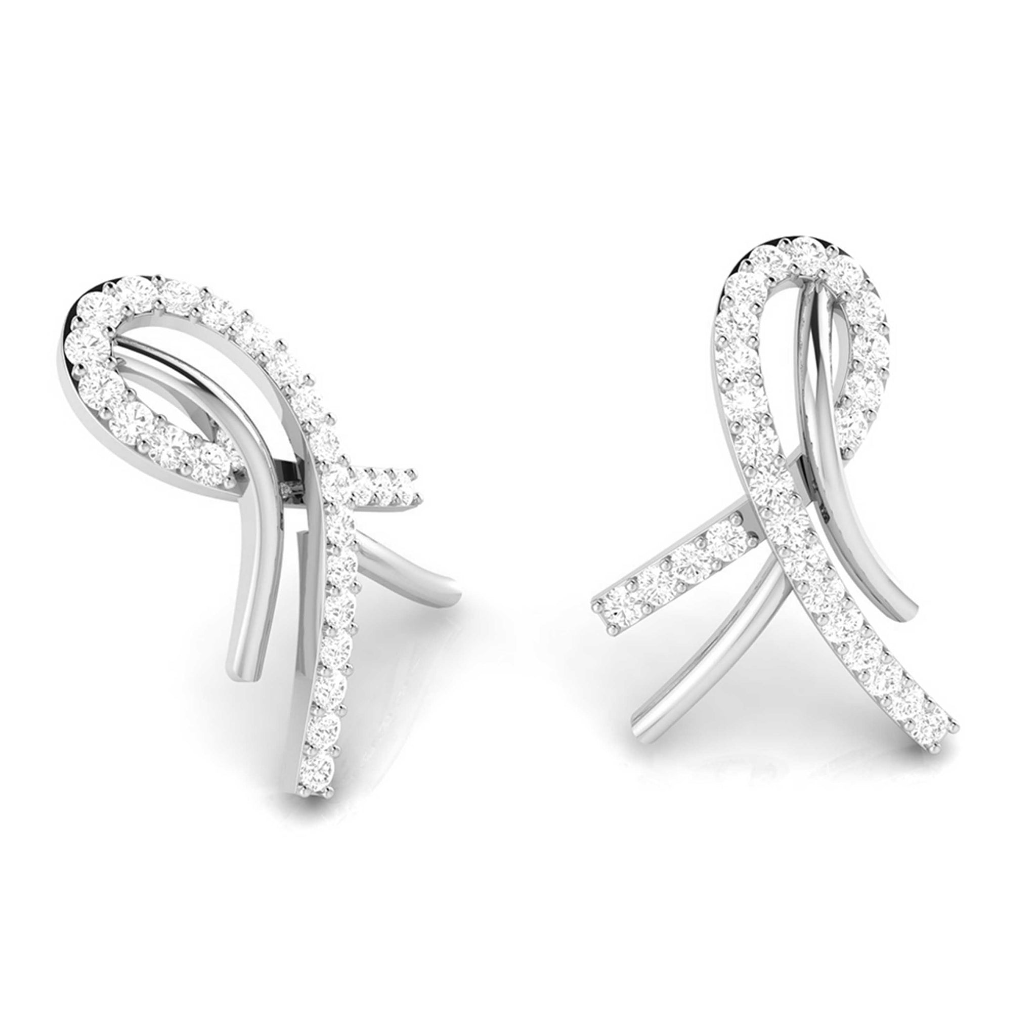 Jewelove™ Earrings Designer Platinum Diamond Earrings for Women JL PT E BT 39-D