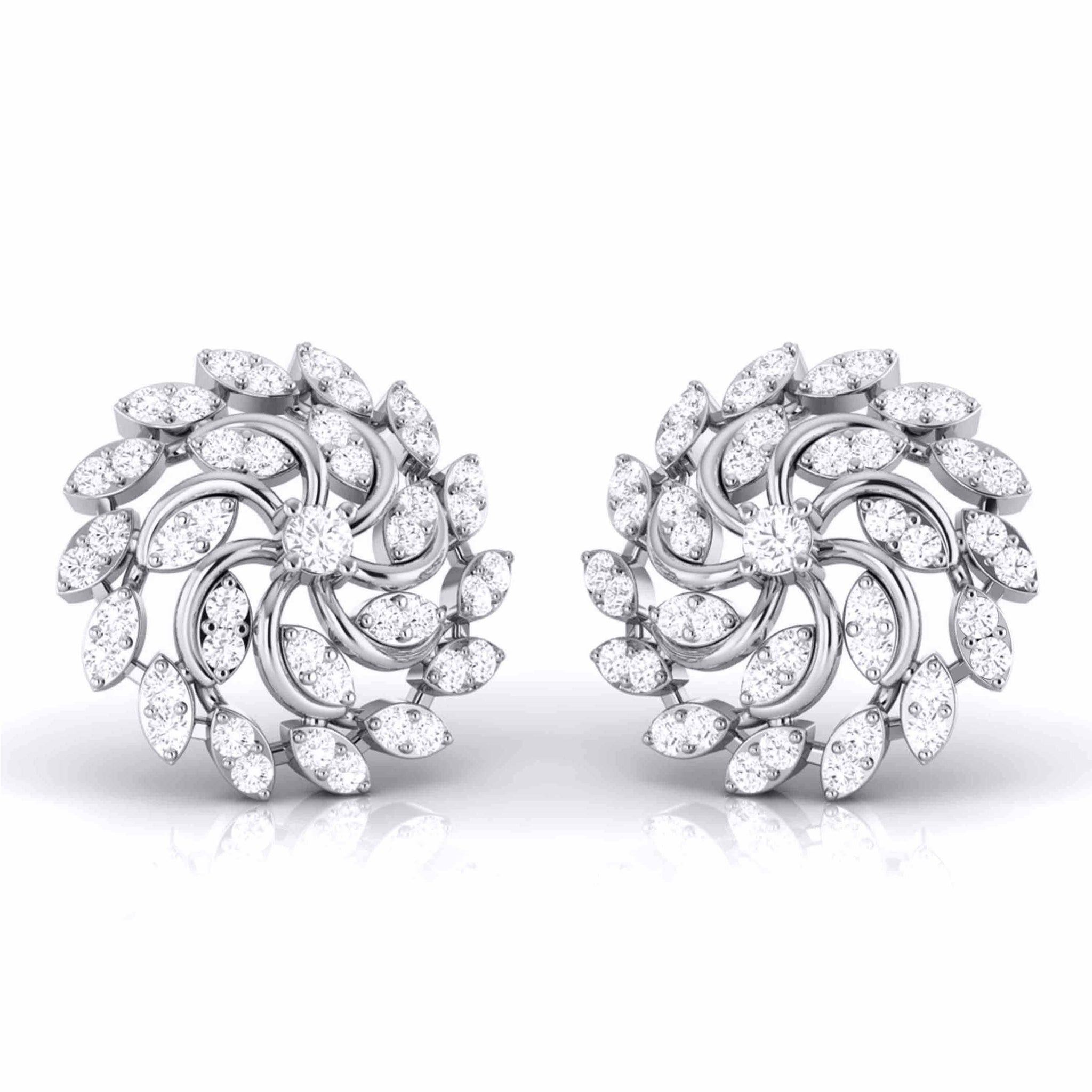 Jewelove™ Earrings Designer Platinum Diamond Earrings for Women JL PT E MST 13