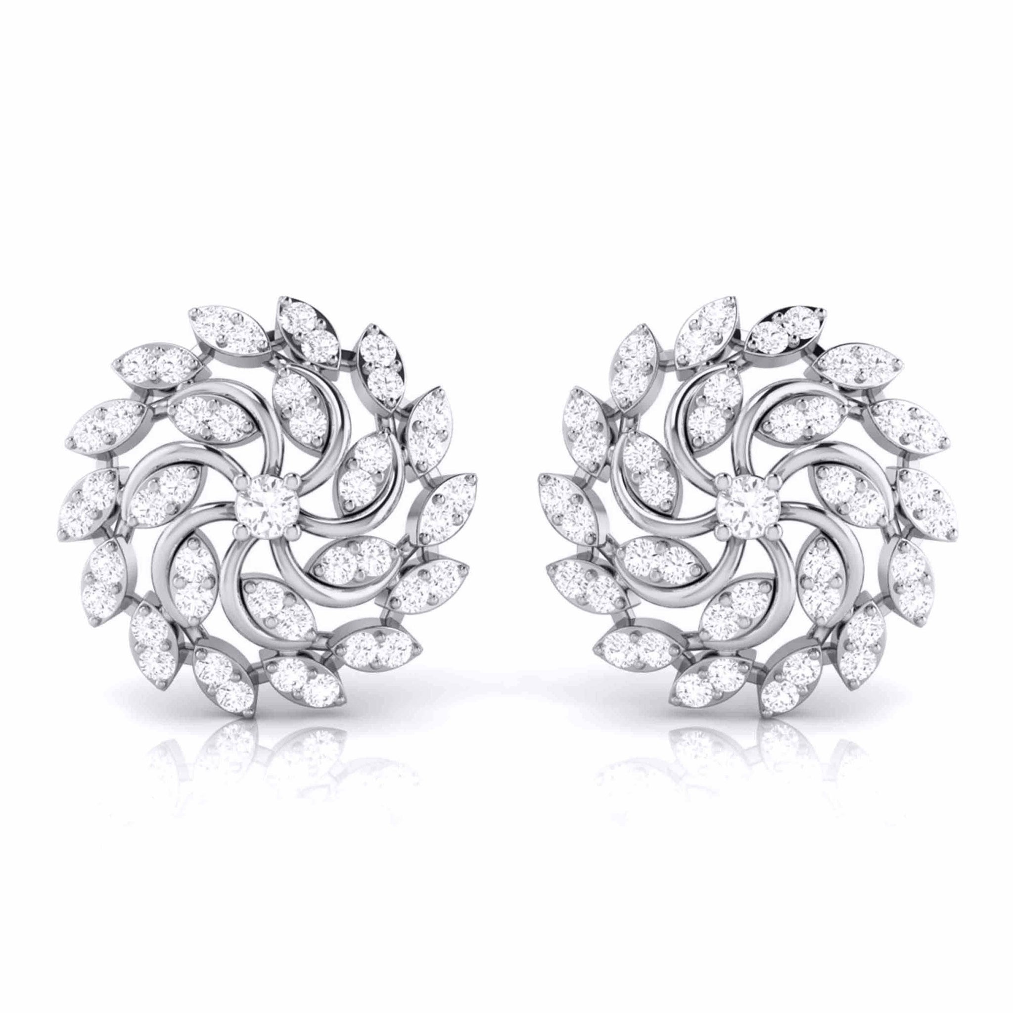 Jewelove™ Earrings Designer Platinum Diamond Earrings for Women JL PT E MST 13