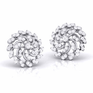 Jewelove™ Earrings Designer Platinum Diamond Earrings for Women JL PT E MST 13