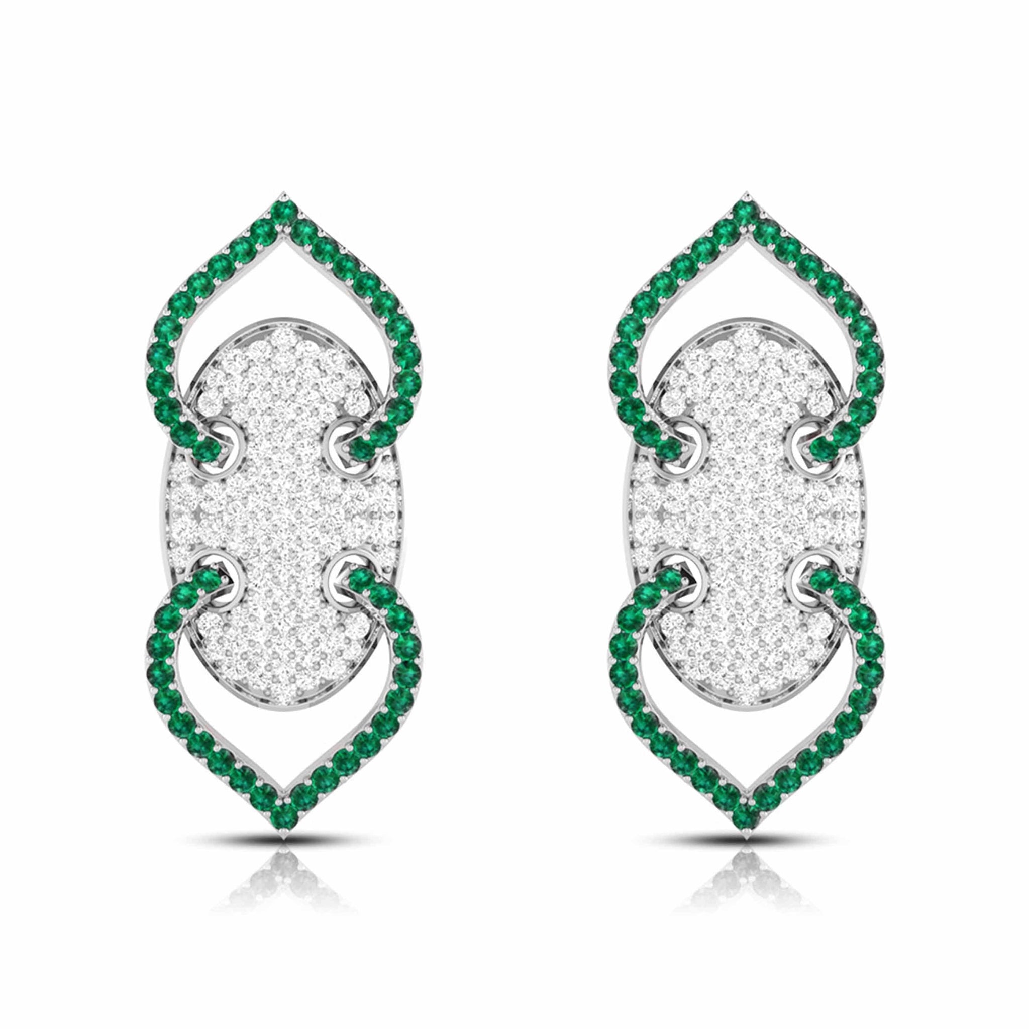 Jewelove™ Earrings Designer Platinum Diamond Earrings for Women JL PT E NL8521