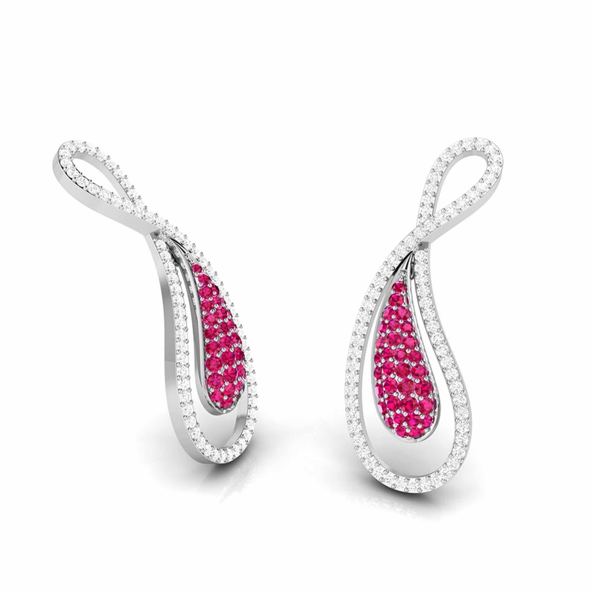 Jewelove™ Earrings Designer Platinum Diamond Earrings for Women JL PT E NL8523