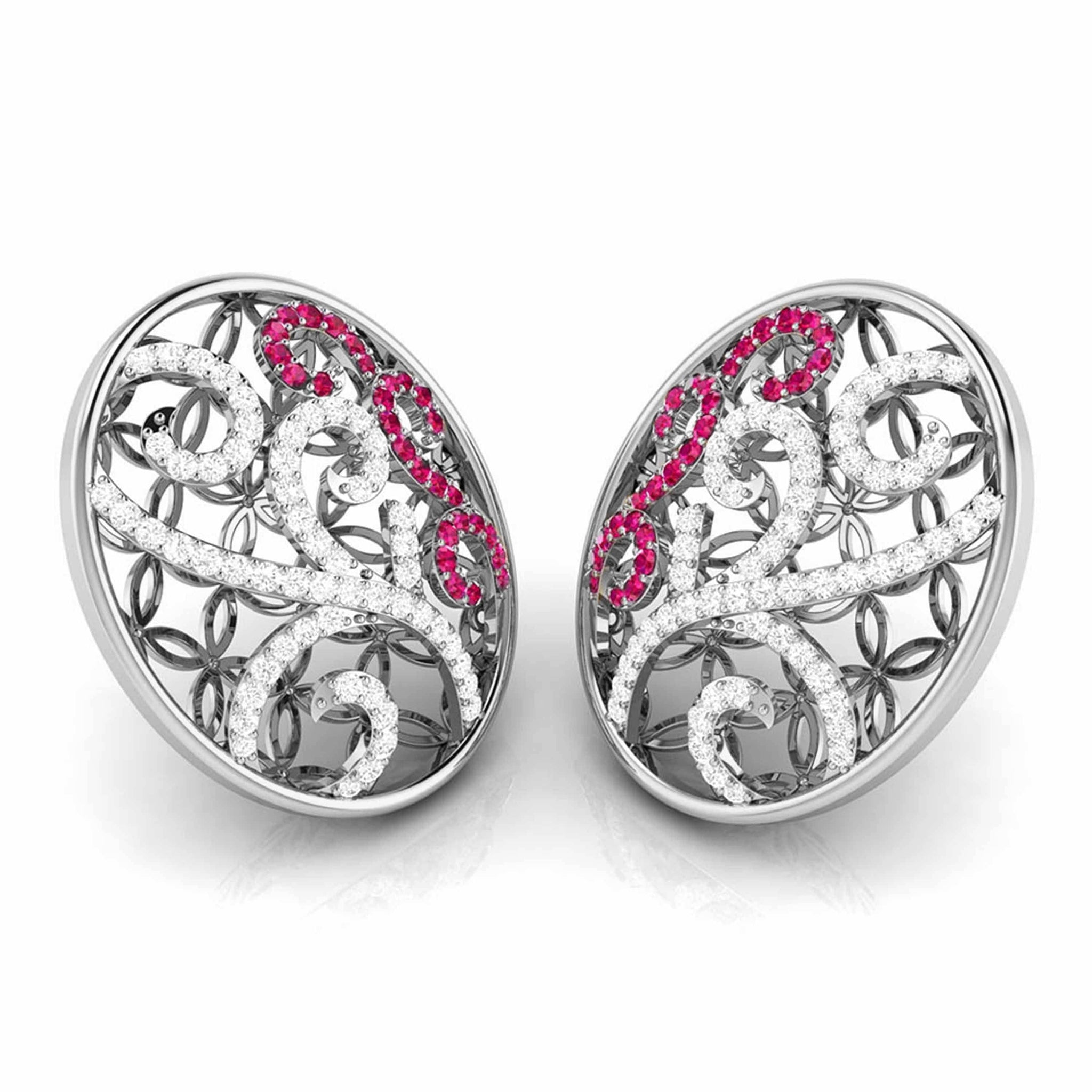 Jewelove™ Earrings Designer Platinum Diamond Earrings for Women JL PT E NL8605