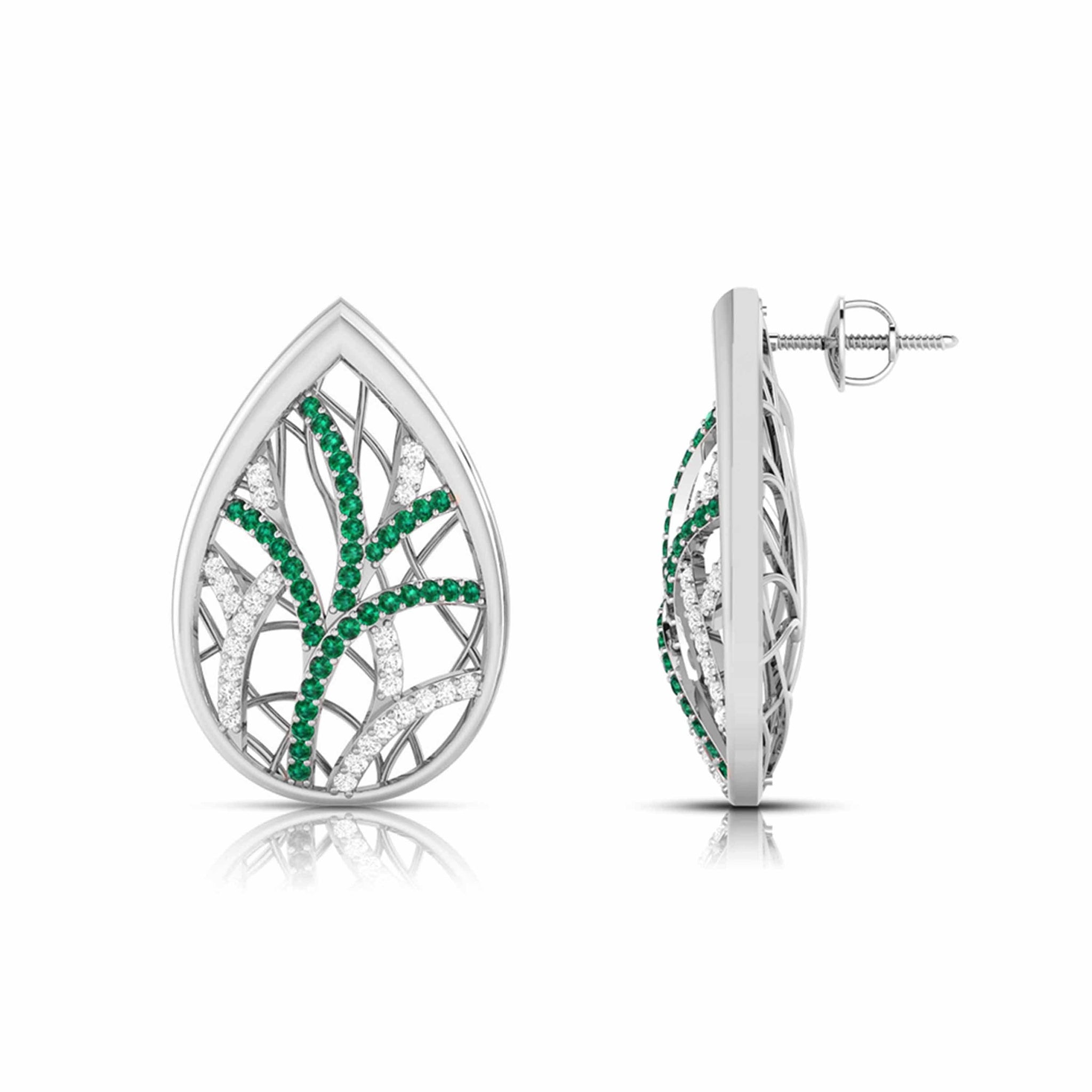 Jewelove™ Earrings Designer Platinum Diamond Earrings for Women JL PT E NL8606