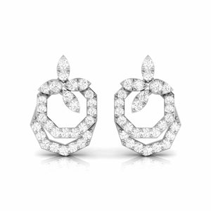 Jewelove™ Earrings Designer Platinum Diamond Earrings for Women JL PT E OLS 10