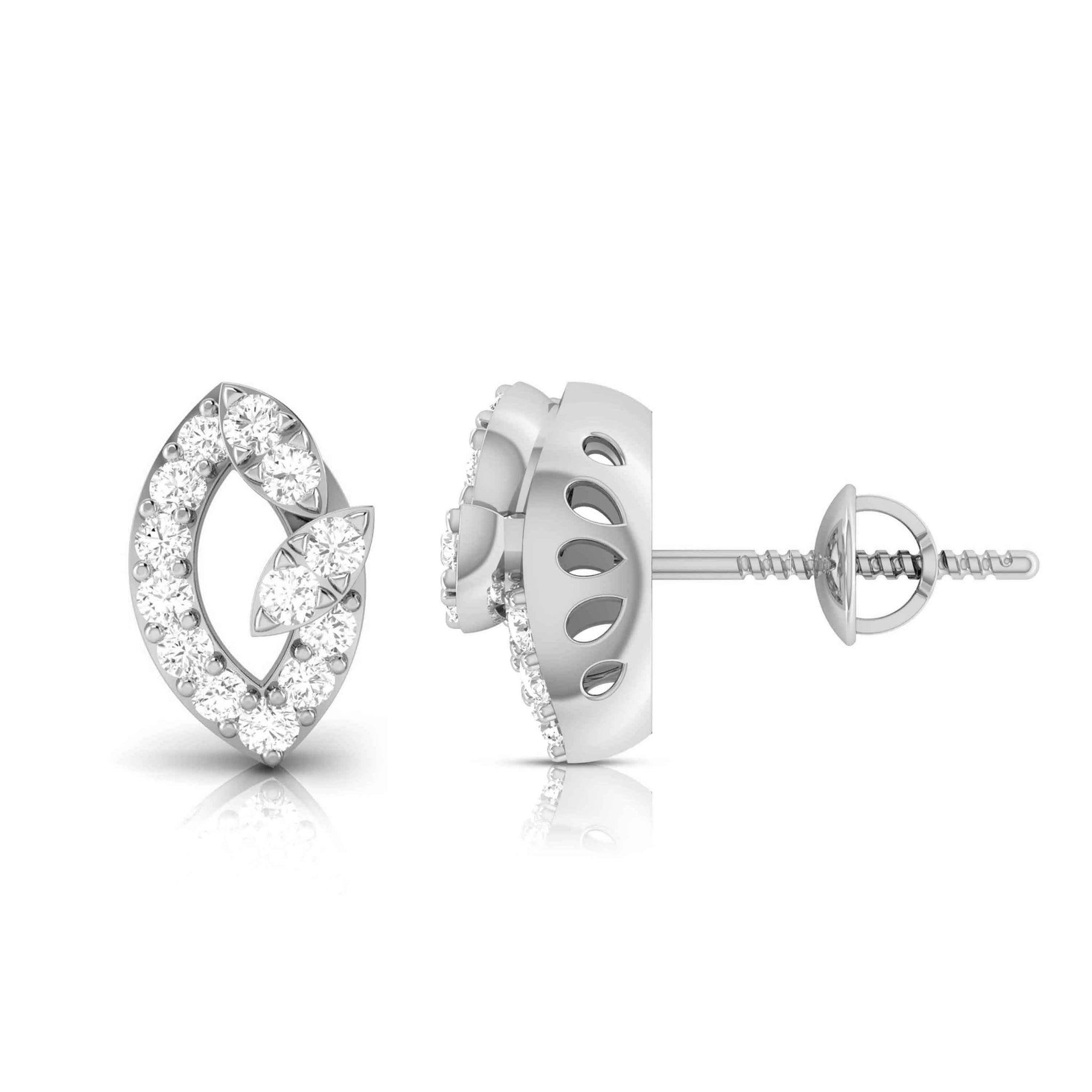 Jewelove™ Earrings Designer Platinum Diamond Earrings for Women JL PT E OLS 13