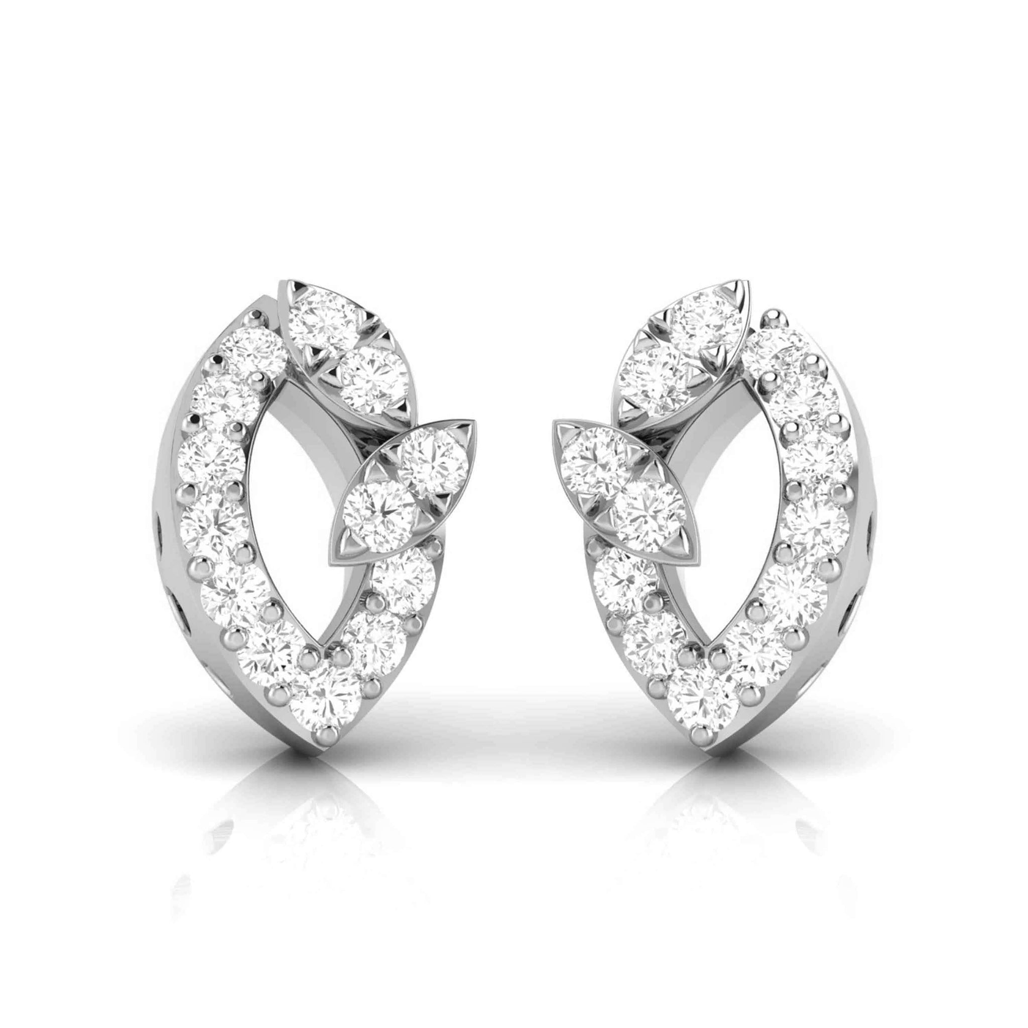 Jewelove™ Earrings Designer Platinum Diamond Earrings for Women JL PT E OLS 13