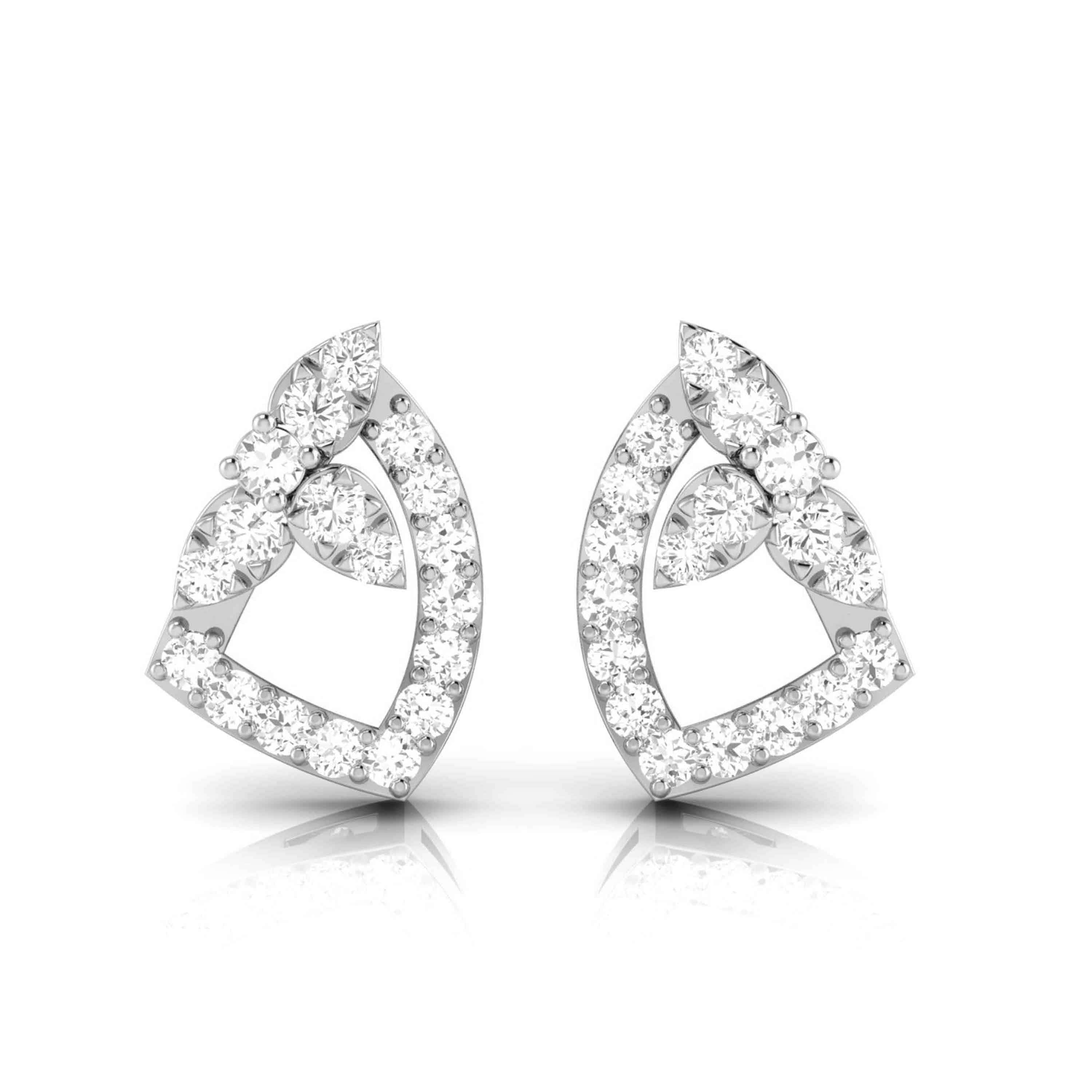 9ct White Gold 020ct Tensionset Diamond Stud Earrings E2038W2018   thbakercouk