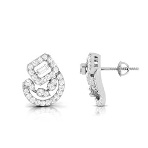 Jewelove™ Earrings Designer Platinum Diamond Earrings for Women JL PT E OLS 21