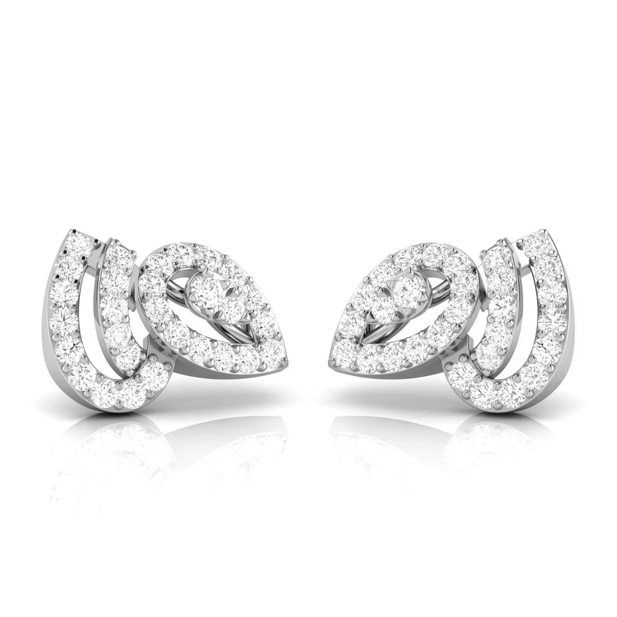 Jewelove™ Earrings Designer Platinum Diamond Earrings for Women JL PT E OLS 22