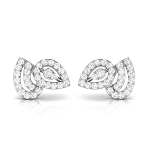 Jewelove™ Earrings SI IJ Designer Platinum Diamond Earrings for Women JL PT E OLS 22