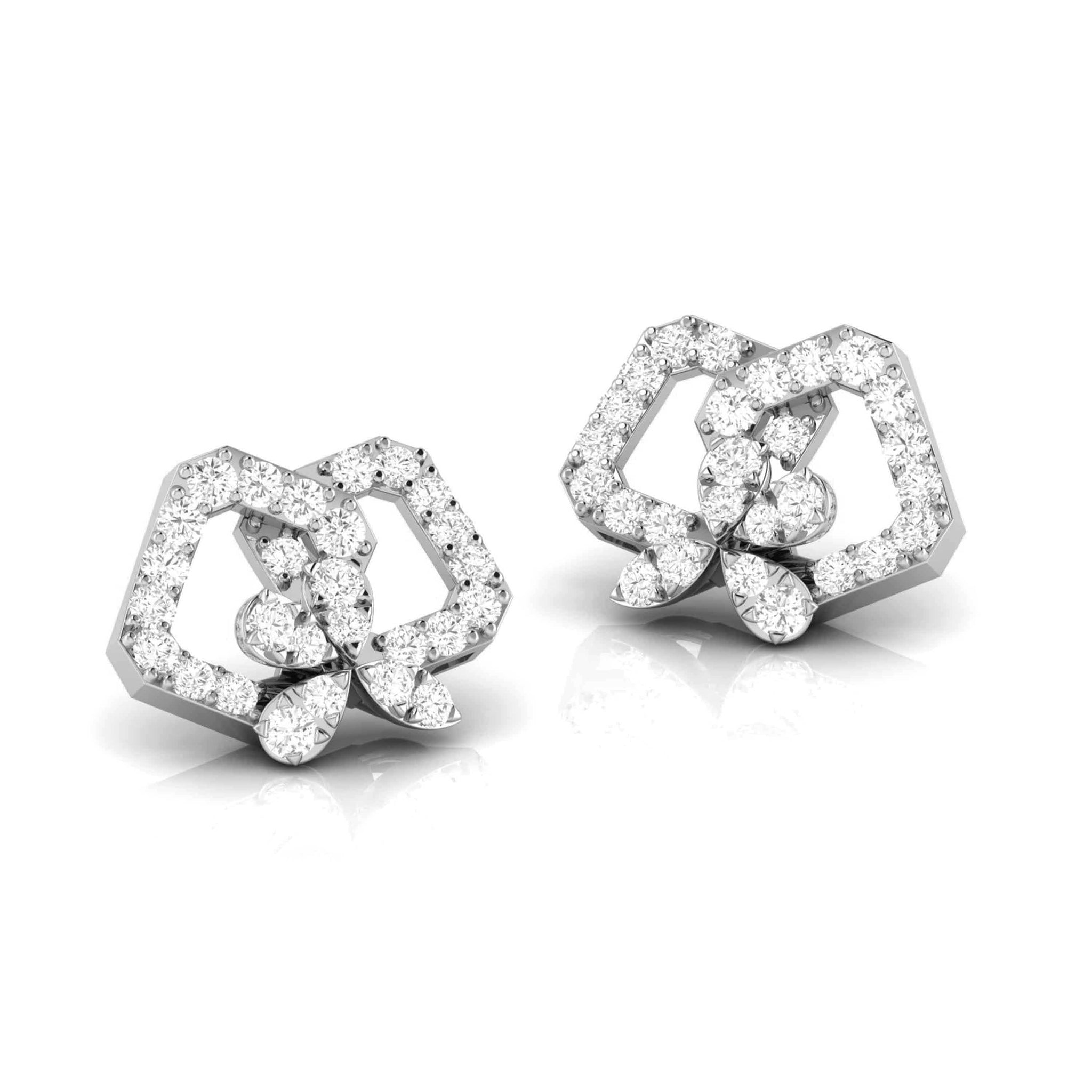 Jewelove™ Earrings Designer Platinum Diamond Earrings for Women JL PT E OLS 24