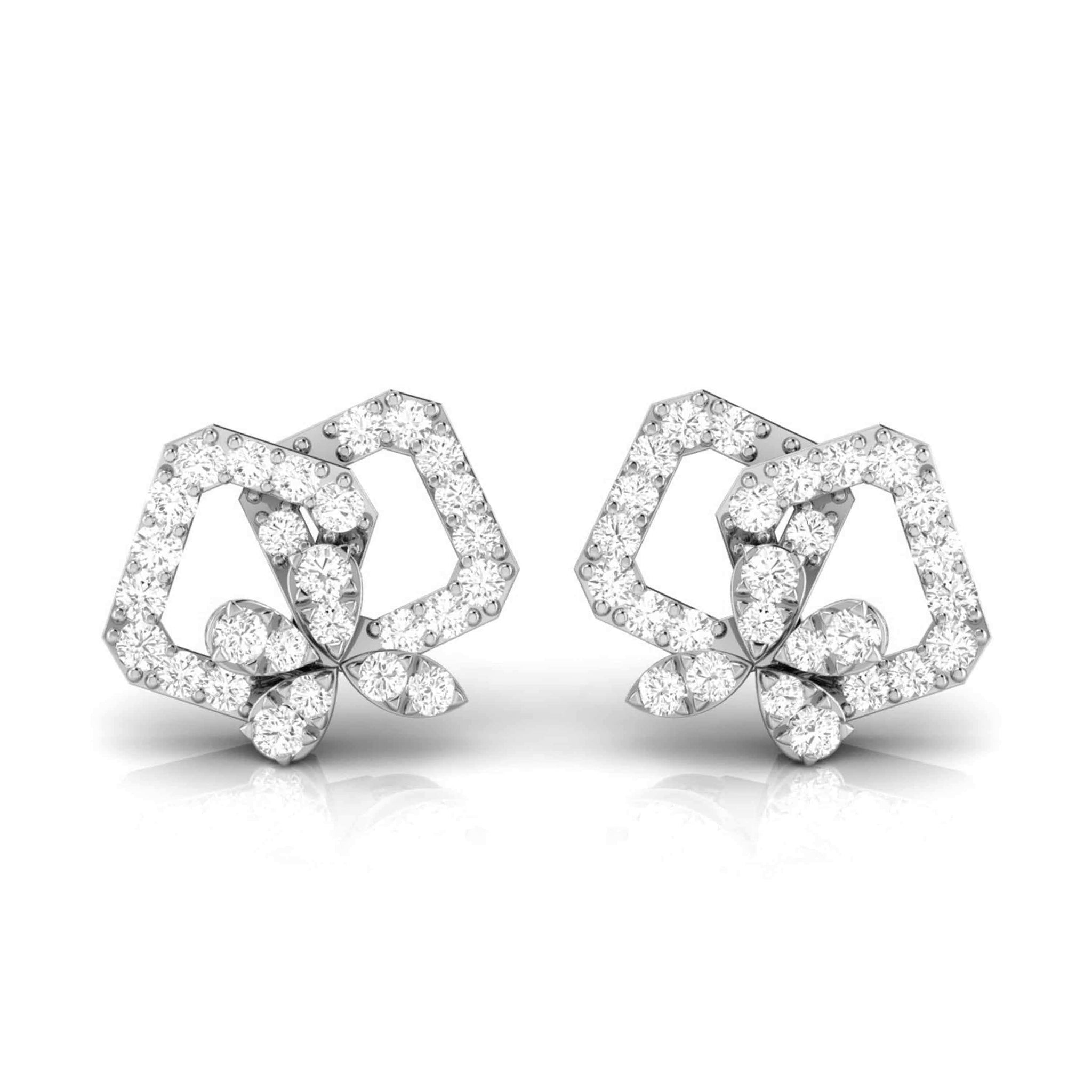 Jewelove™ Earrings Designer Platinum Diamond Earrings for Women JL PT E OLS 24