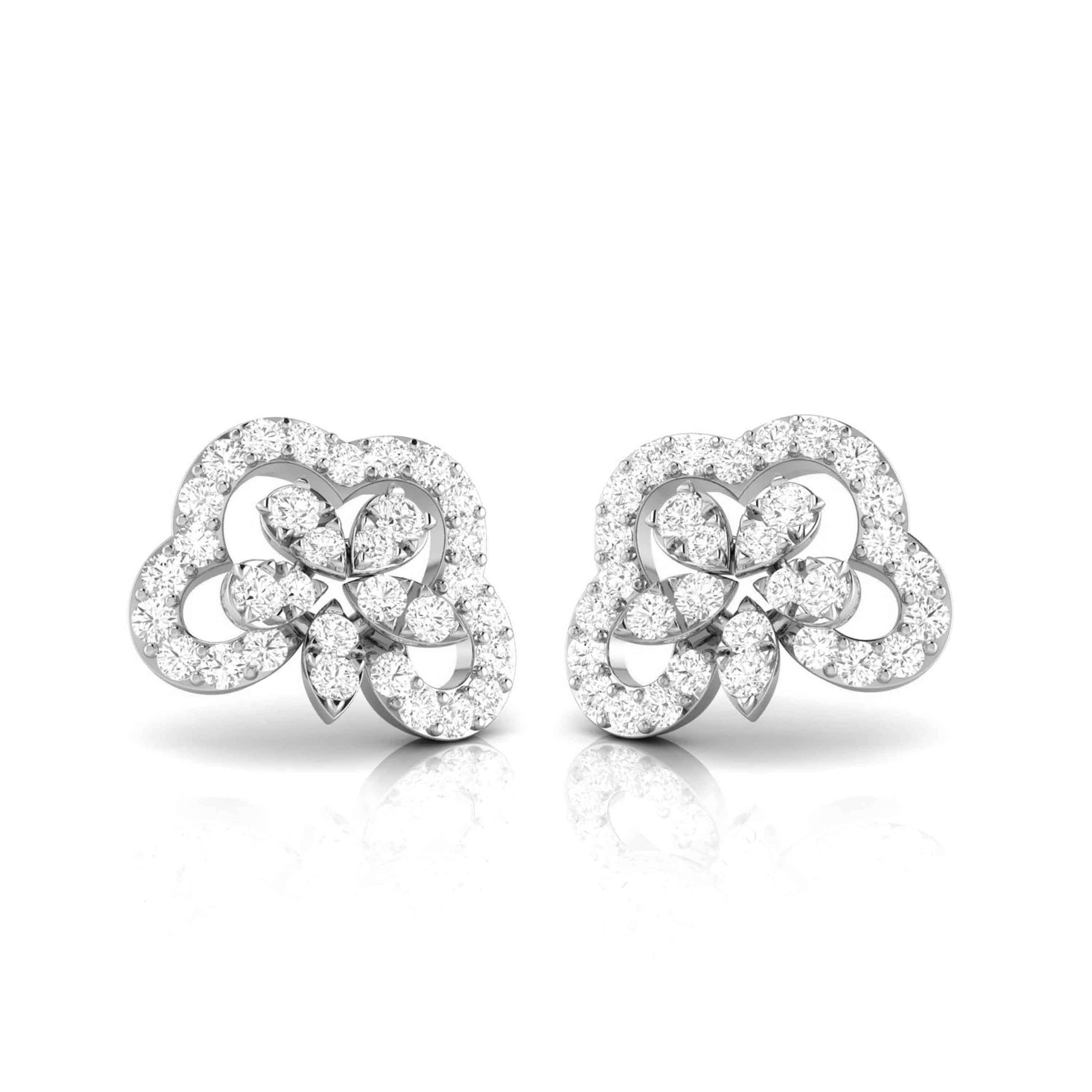 Jewelove™ Earrings Designer Platinum Diamond Earrings for Women JL PT E OLS 25