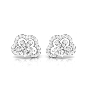 Jewelove™ Earrings SI IJ Designer Platinum Diamond Earrings for Women JL PT E OLS 25