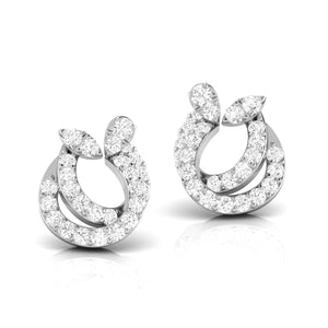 Jewelove™ Earrings Designer Platinum Diamond Earrings for Women JL PT E OLS 26