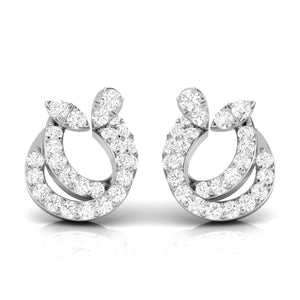 Jewelove™ Earrings SI IJ Designer Platinum Diamond Earrings for Women JL PT E OLS 26